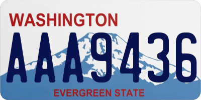 WA license plate AAA9436