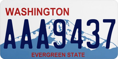 WA license plate AAA9437