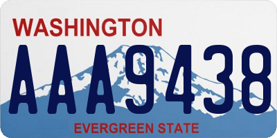 WA license plate AAA9438
