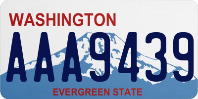 WA license plate AAA9439