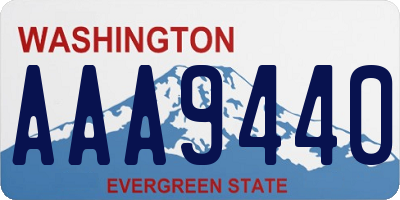 WA license plate AAA9440