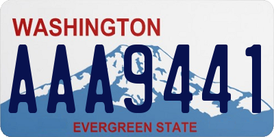 WA license plate AAA9441