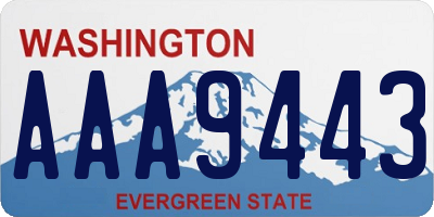 WA license plate AAA9443