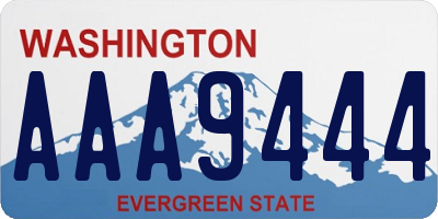WA license plate AAA9444