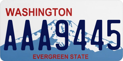 WA license plate AAA9445