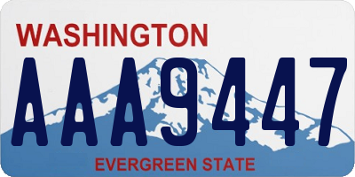 WA license plate AAA9447