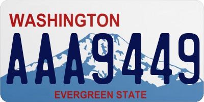 WA license plate AAA9449