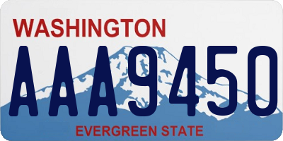 WA license plate AAA9450
