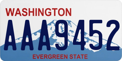 WA license plate AAA9452