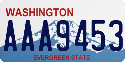 WA license plate AAA9453