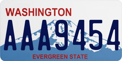 WA license plate AAA9454