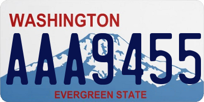 WA license plate AAA9455
