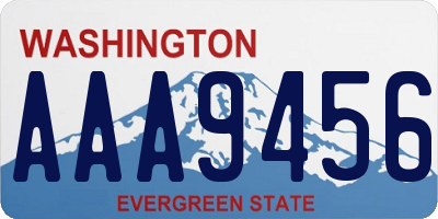 WA license plate AAA9456