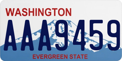 WA license plate AAA9459