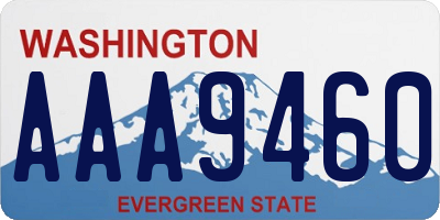 WA license plate AAA9460