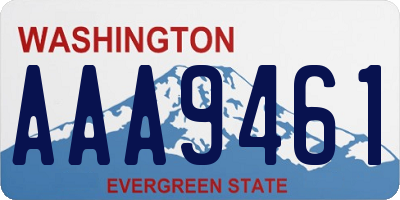 WA license plate AAA9461