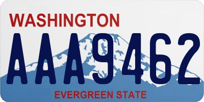 WA license plate AAA9462