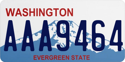 WA license plate AAA9464