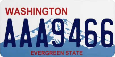 WA license plate AAA9466