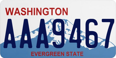 WA license plate AAA9467