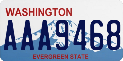WA license plate AAA9468