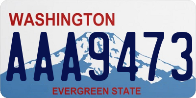 WA license plate AAA9473
