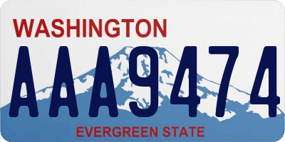 WA license plate AAA9474