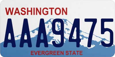 WA license plate AAA9475