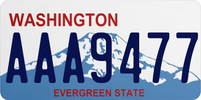 WA license plate AAA9477