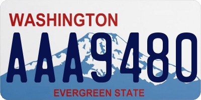WA license plate AAA9480