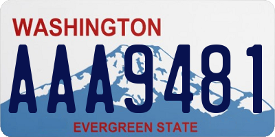 WA license plate AAA9481