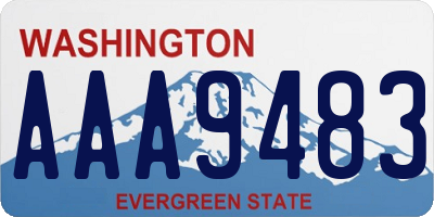 WA license plate AAA9483