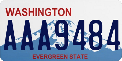 WA license plate AAA9484