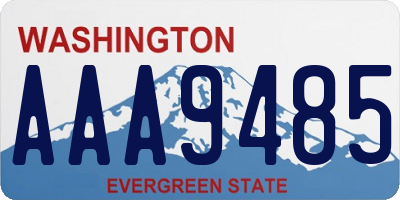 WA license plate AAA9485
