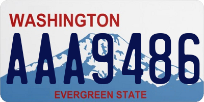 WA license plate AAA9486