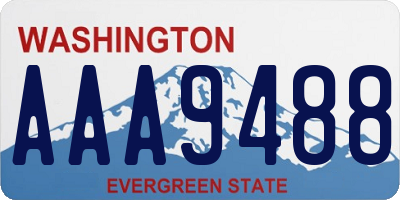 WA license plate AAA9488