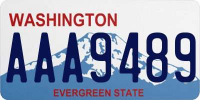 WA license plate AAA9489