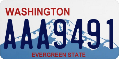 WA license plate AAA9491