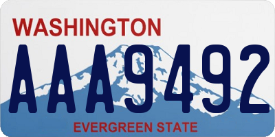 WA license plate AAA9492