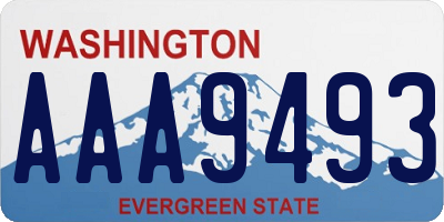 WA license plate AAA9493