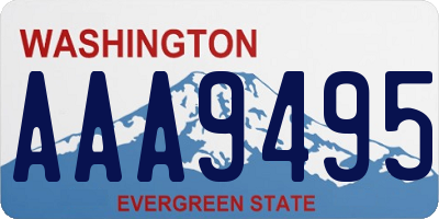 WA license plate AAA9495