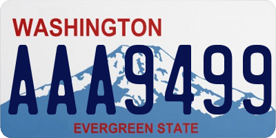 WA license plate AAA9499