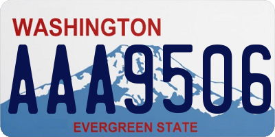 WA license plate AAA9506