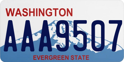 WA license plate AAA9507