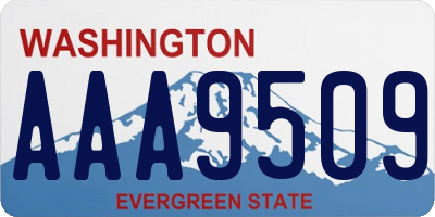 WA license plate AAA9509