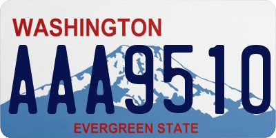 WA license plate AAA9510