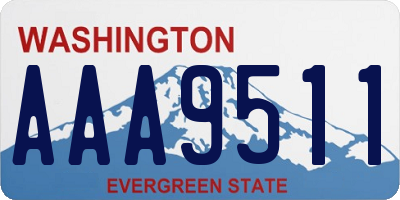 WA license plate AAA9511