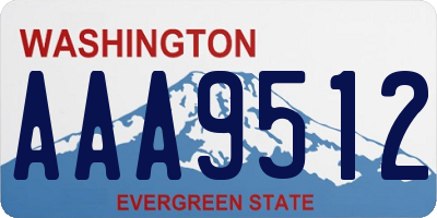 WA license plate AAA9512