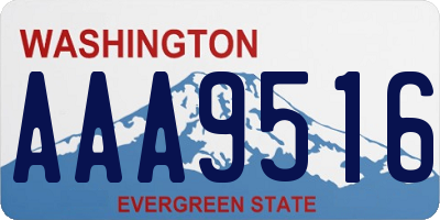 WA license plate AAA9516