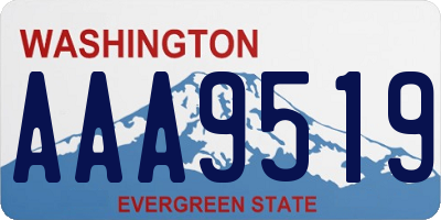 WA license plate AAA9519